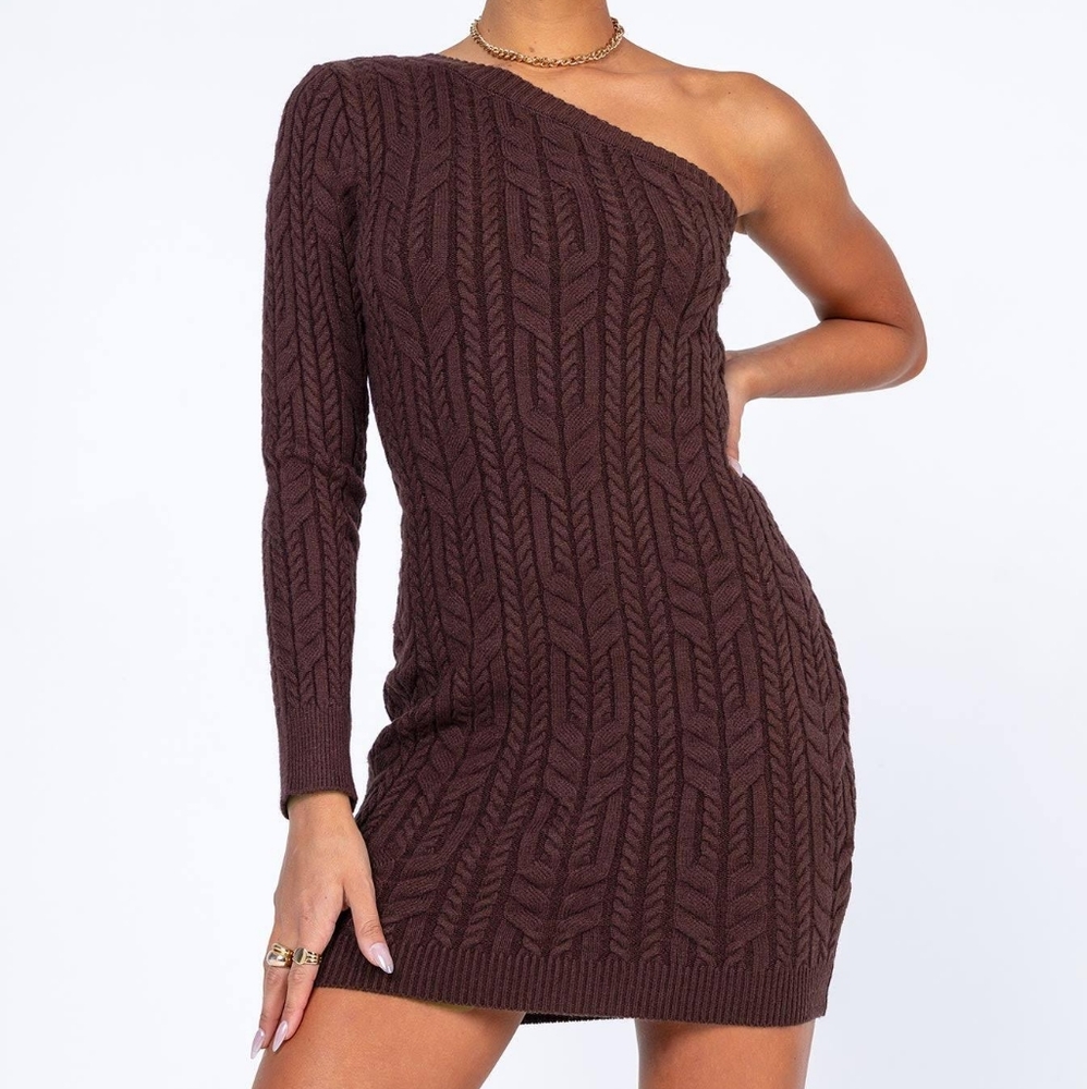 Princess Polly One Shoulder Knit Dress